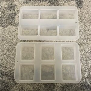 Clear Silicone Soap Molds, rectangle and square.